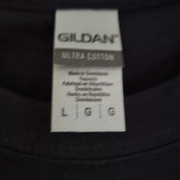 Gildan Men's Graphic Black Tee Short Sleeve Urban Large - Picture 5 of 6
